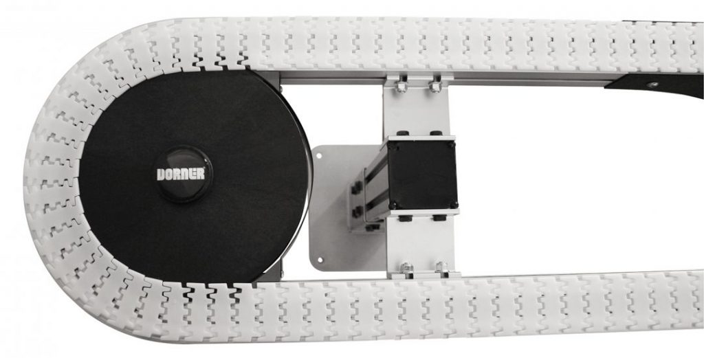 FlexMove conveyors are available in 7 standard widths in standard flat top or friction insert chain